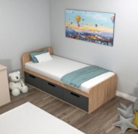 Кровать Trendy Akser Pine Atlantic/Anthracit 90x190cm GTR007496