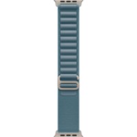 Ремешок Apple Watch 49mm Light Blue Alpine Loop Large Natural Titanium Finish (MFTK4ZM/A)
