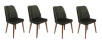 Scaun Trendy Alfa 462 Khaki/Walnut 90x50x49cm GTR006790 4pcs