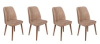 Scaun Trendy Alfa 463 Beige/Walnut 90x50x49cm GTR006791 4pcs