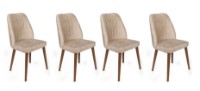 Scaun Trendy Alfa 464 Cream/Walnut 90x50x49cm GTR006792 4pcs