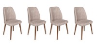 Scaun Trendy Alfa 465 Mink/Walnut 90x50x49cm GTR006793 4pcs