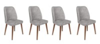 Scaun Trendy Alfa 468 Grey/Walnut 90x50x49cm GTR006796 4pcs