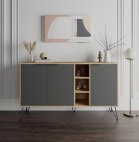 Тумба Trendy Clara Oak/Anthracit 142x83x35cm GTR001134