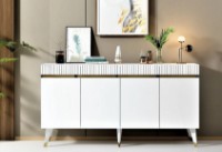 Тумба Trendy Defne White/Gold 150x80x40cm GTR006288