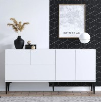 Тумба Trendy Glise White/Black 150x75x35cm GTR006257