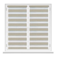 Рулонные шторы Msrolls Day Night City BO 7338/4 Light Brown 0.45x1.70m