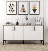 Тумба Trendy Kiev 160 Walnut/White 160x78x35cm GTR001157