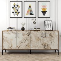 Тумба Trendy Kiev Walnut/White Marble 180x78x35cm GTR001165
