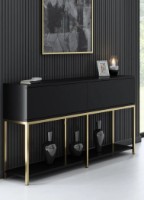 Тумба Trendy Lord Black/Gold 150x80x30cm GTR006232