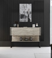 Тумба Trendy Luxe Travertine/Black 120x80x30cm GTR005833