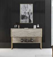 Тумба Trendy Luxe Travertine/Gold 120x80x30cm GTR005834