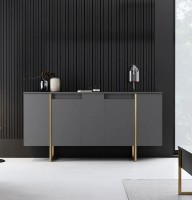 Тумба Trendy Luxe Anthracit/Gold 160x80x35cm GTR006247