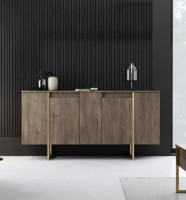 Тумба Trendy Luxe Walnut/Gold 160x80x35cm GTR006250