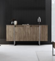 Тумба Trendy Luxe Walnut/Silver 160x80x35cm GTR006251