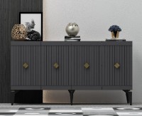 Тумба Trendy Midas Anthracit/Gold 150x79x40cm GTR006210