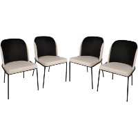 Стул Trendy Dore 145 Cream/Black 86x55x54cm GTR006775 4pcs