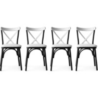 Стул Trendy Ekol 1334 White/Black 84x42x42cm GTR006741 4pcs