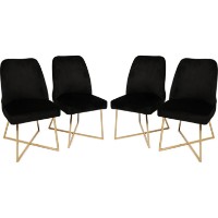 Scaun Trendy Madrid 911 Black/Grey/Gold 87x48x48cm GTR006778 4pcs