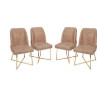 Scaun Trendy Madrid 913 Light Brown/Beige/Gold 87x48x43cm GTR006779 4pcs