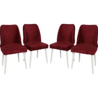 Scaun Trendy Nova 081 Burgundy Red/White 90x49x43cm GTR006782 4pcs