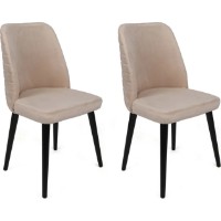 Scaun Trendy Tutku 306 Cream/Black 90x50x49cm GTR006914 2pcs