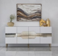 Тумба Trendy Milano White/Gold 180x80x40cm GTR001210
