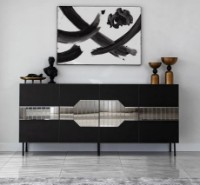 Тумба Trendy Milano Black/Smoke 180x80x40cm GTR001214