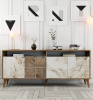 Тумба Trendy Milano Walnut/White Marble 180x78x35cm GTR001179