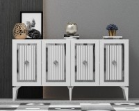 Тумба Trendy Nora White/Silver 150x79x40cm GTR006287