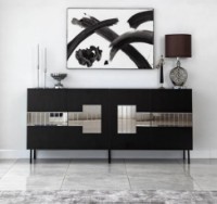 Dulăpior Trendy Paris Black/Smoke 180x80x40cm GTR001218