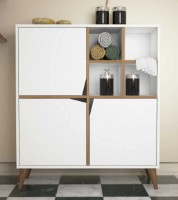 Dulăpior Trendy Puls White/Walnut 115x100x30cm GTR006625
