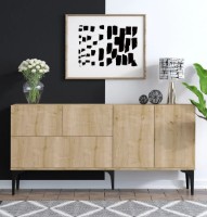 Тумба Trendy Tress Oak/Black 150x75x35cm GTR006258