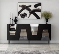 Тумба Trendy Venetia Black/Smoke 180x80x40cm GTR001221