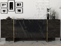Dulăpior Trendy Veyron Black/Gold 180x75x46cm GTR006614