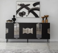 Тумба Trendy Viena Black/Smoke 180x80x40cm GTR001222