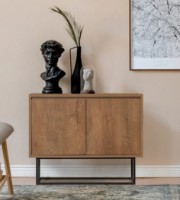 Тумба Trendy Zuri Walnut/Black 90x72x36cm GTR001225