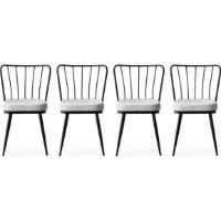 Scaun Trendy Yildiz 940 Black/White 82x43x42cm GTR006749 4pcs