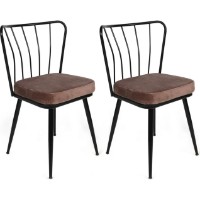 Scaun Trendy Yildiz 947 Black/Light Brown 82x43x42cm GTR006856 4pcs