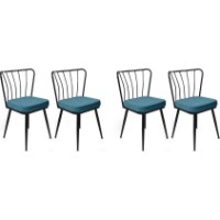 Scaun Trendy Yildiz 952 Black/Blue 82x43x42cm GTR006858 4pcs