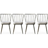 Scaun Trendy Yildiz 985 Black/Mink 82x43x42cm GTR006755 4pcs