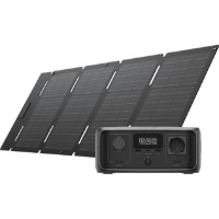 Портативная зарядная станция EcoFlow River 3 UPS + 45W Portable Solar Panel