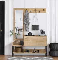Прихожая Trendy Nonso Sapphire Oak/Black 120x70x35cm GTR005975