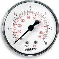 Манометр Ferro 1/4 M 63mm 0-6 bar M6306A