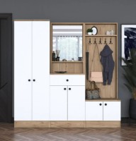 Прихожая Trendy P6 M2 2257G Walnut/White 182.8x179.4x35.5cm GTR001427