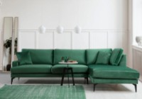 Угловой диван Trendy Papira L3+CHL R Green 283x180x88cm GTR003612