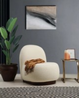 Кресло Trendy Tina Bouclet White 85x75x74cm GTR002017