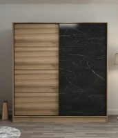 Dulap cu uşi glisante Trendy Kale 3981 Dore/Black 180x210x60cm GTR004372
