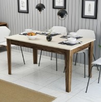 Обеденный стол Trendy Milan 517 Walnut/Cream 145x88x75cm GTR001623