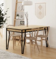 Обеденный стол Trendy Pal Oak/Black 132x76x80cm GTR001568